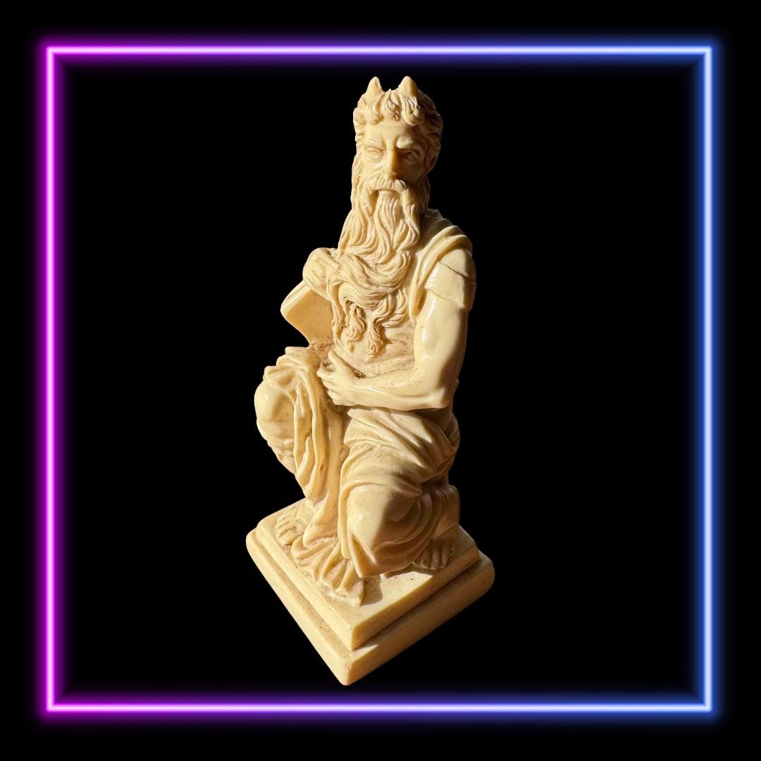 Archangel Metatron Enchanted - Michelangelo's Moses Statue: Ruggeri Italian Replica | Made in Italy | Metta-Blessed™