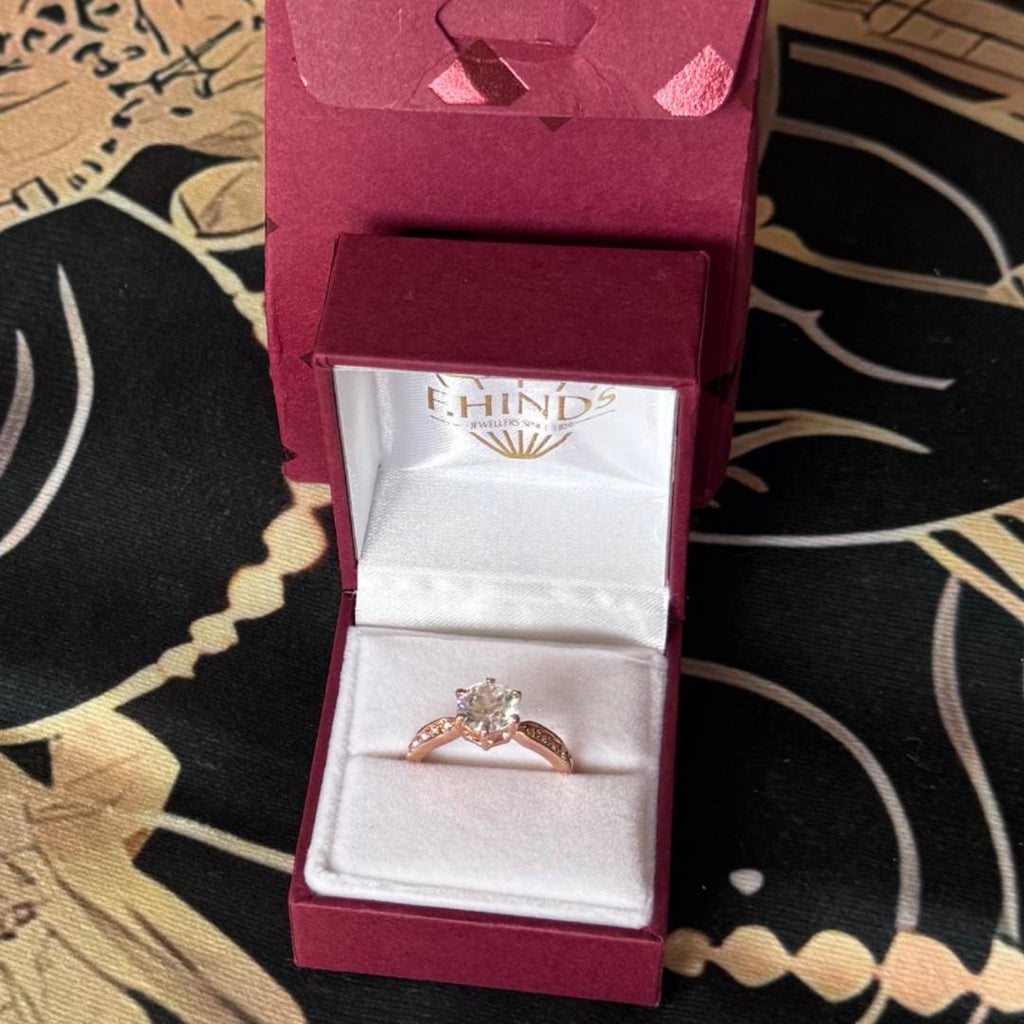 Enchanted Ring - Goddess Athena Spirit | Rose Gold with Cubic Zirconia, Size 10 | POWERFUL ENCHANTMENT