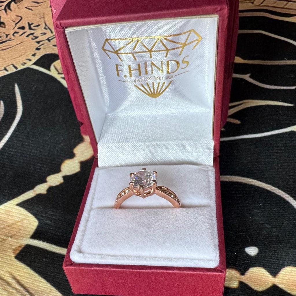 Enchanted Ring - Goddess Athena Spirit | Rose Gold with Cubic Zirconia, Size 10 | POWERFUL ENCHANTMENT