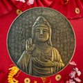 Antique Gold Buddha Coin Amulet: Om Mani Padme Hum Talisman | Metta-Blessed™ | Buddha Protection