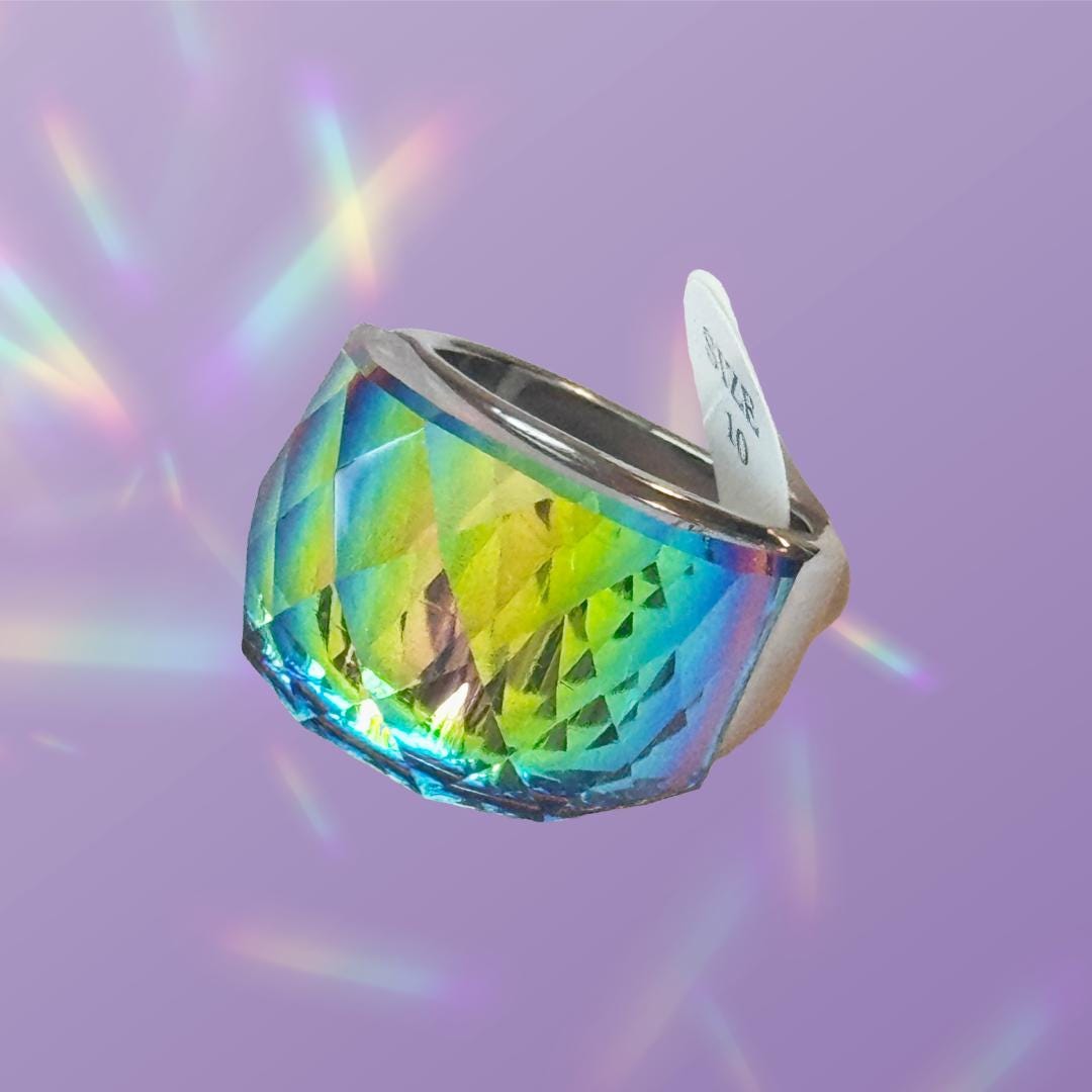 Enchanted Ring - Aurora Borealis Spirit | Rainbow Guardian Energy Vessel | POWERFUL MANIFESTATION | Metta-Blessed™