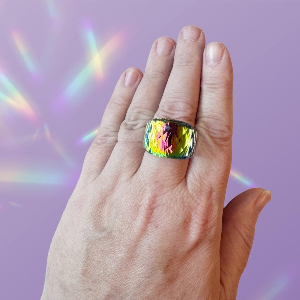 Enchanted Ring - Aurora Borealis Spirit | Rainbow Guardian Energy Vessel | POWERFUL MANIFESTATION | Metta-Blessed™