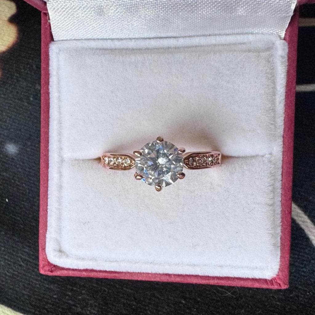 Enchanted Ring - Goddess Athena Spirit | Rose Gold with Cubic Zirconia, Size 10 | POWERFUL ENCHANTMENT