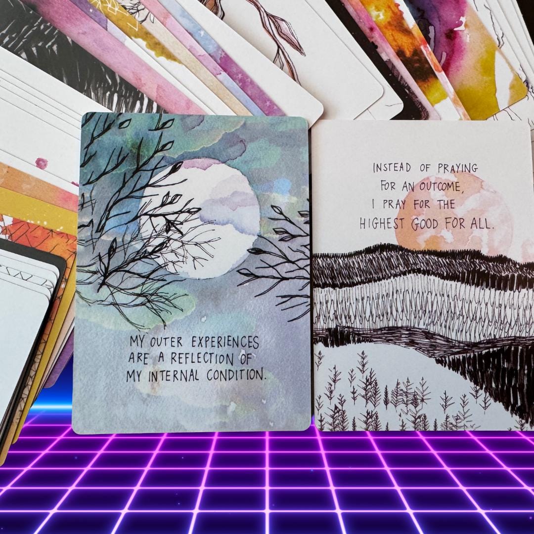 Affirmation Oracle Cards: 52-Card Deck | Metta-Blessed™ | Spiritual Guidance