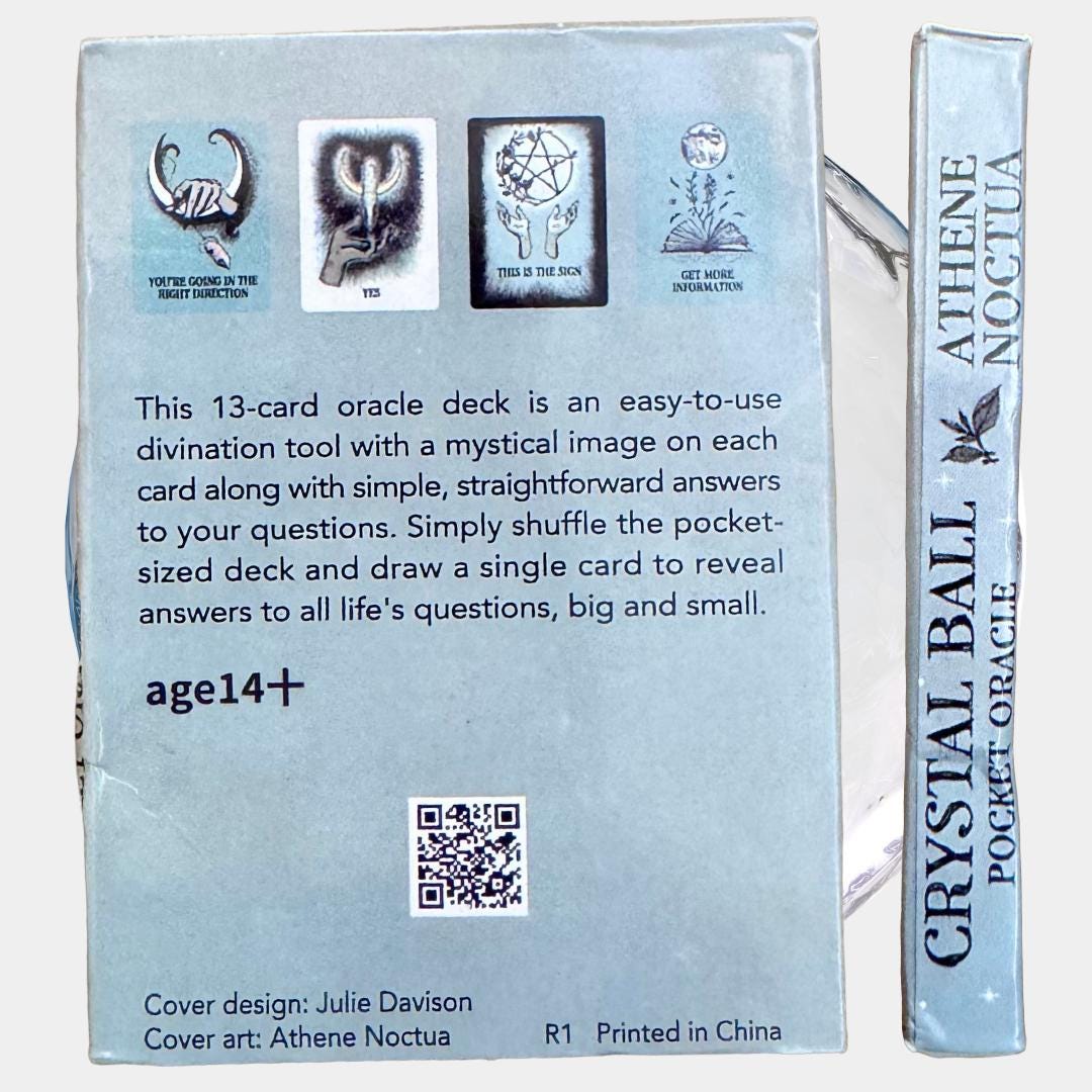 Crystal Ball Pocket Oracle: 13-Card Divination Deck & Guidebook