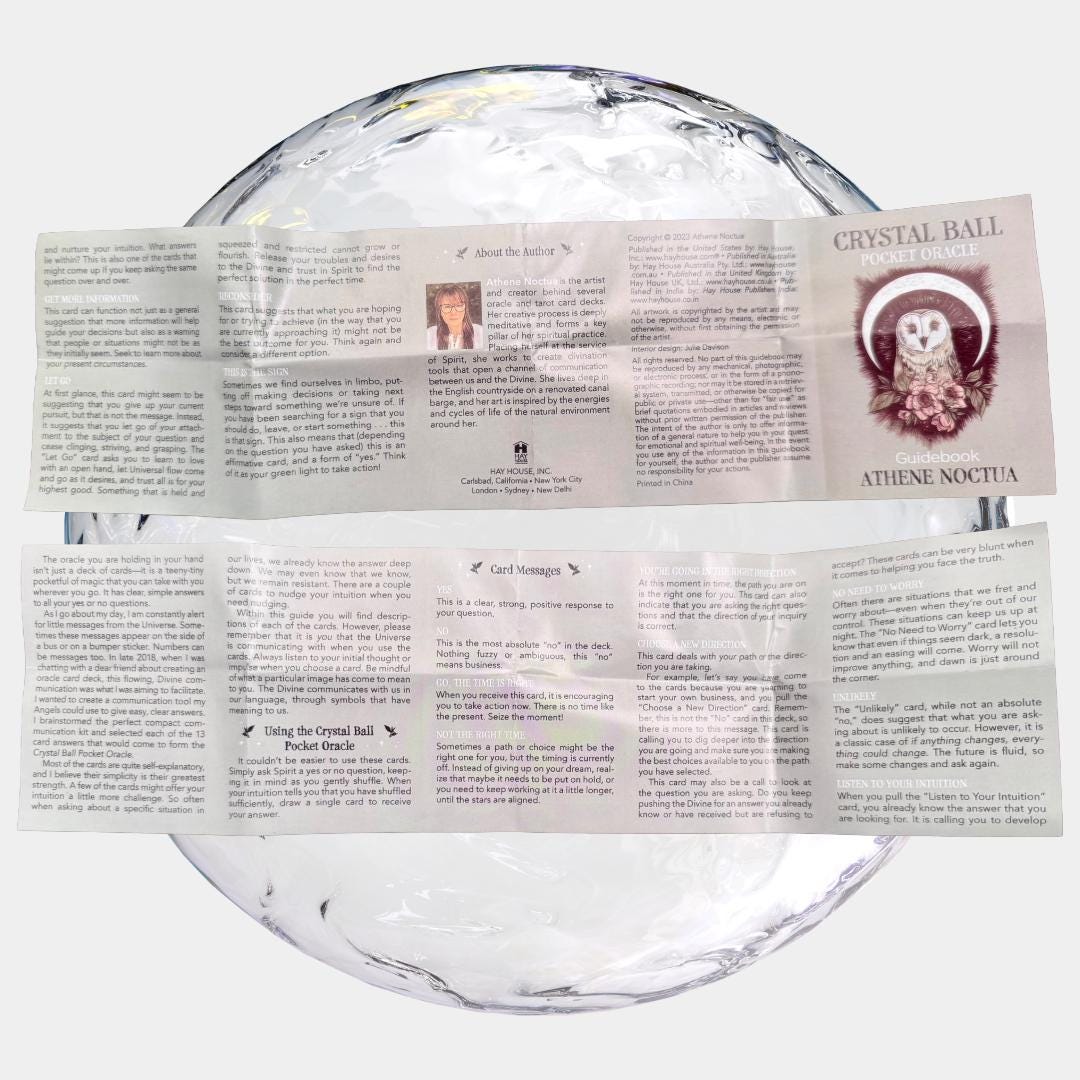 Crystal Ball Pocket Oracle: 13-Card Divination Deck & Guidebook