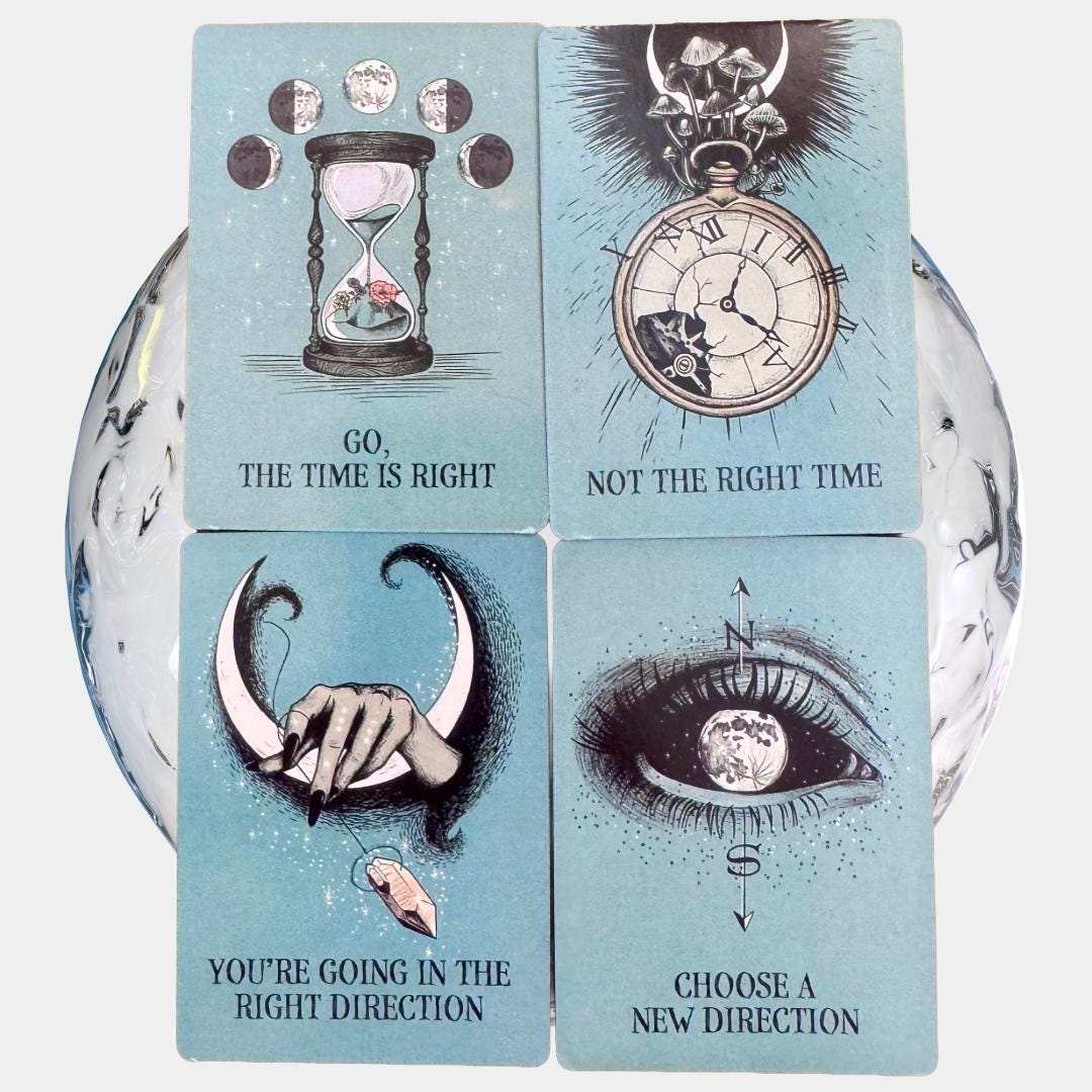 Crystal Ball Pocket Oracle: 13-Card Divination Deck & Guidebook