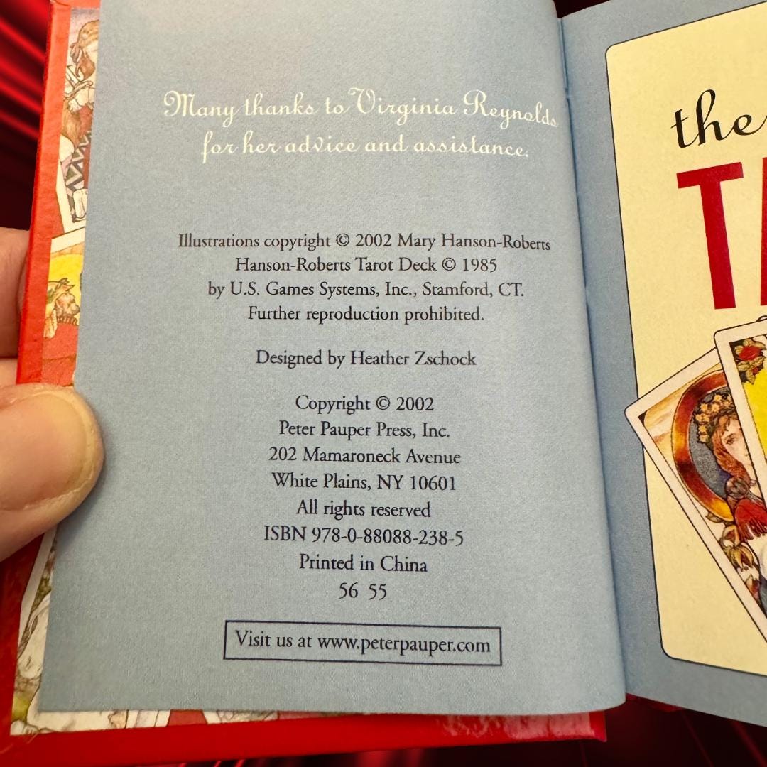 Mini Tarot to Go! (2002) Peter Pauper Press | Hanson-Roberts Tarot Deck & Guidebook Set – Collectible | Metta-Blessed™