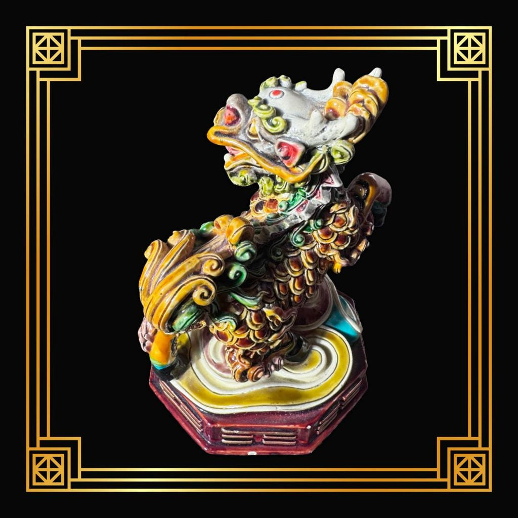 Chinese Rare Qilin Statue | Feng Shui Guardian | Prosperity & Protection Totem | Metta-Blessed™