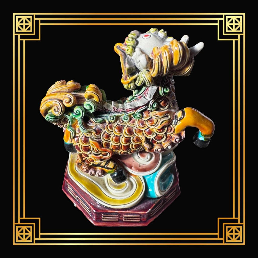 Chinese Rare Qilin Statue | Feng Shui Guardian | Prosperity & Protection Totem | Metta-Blessed™