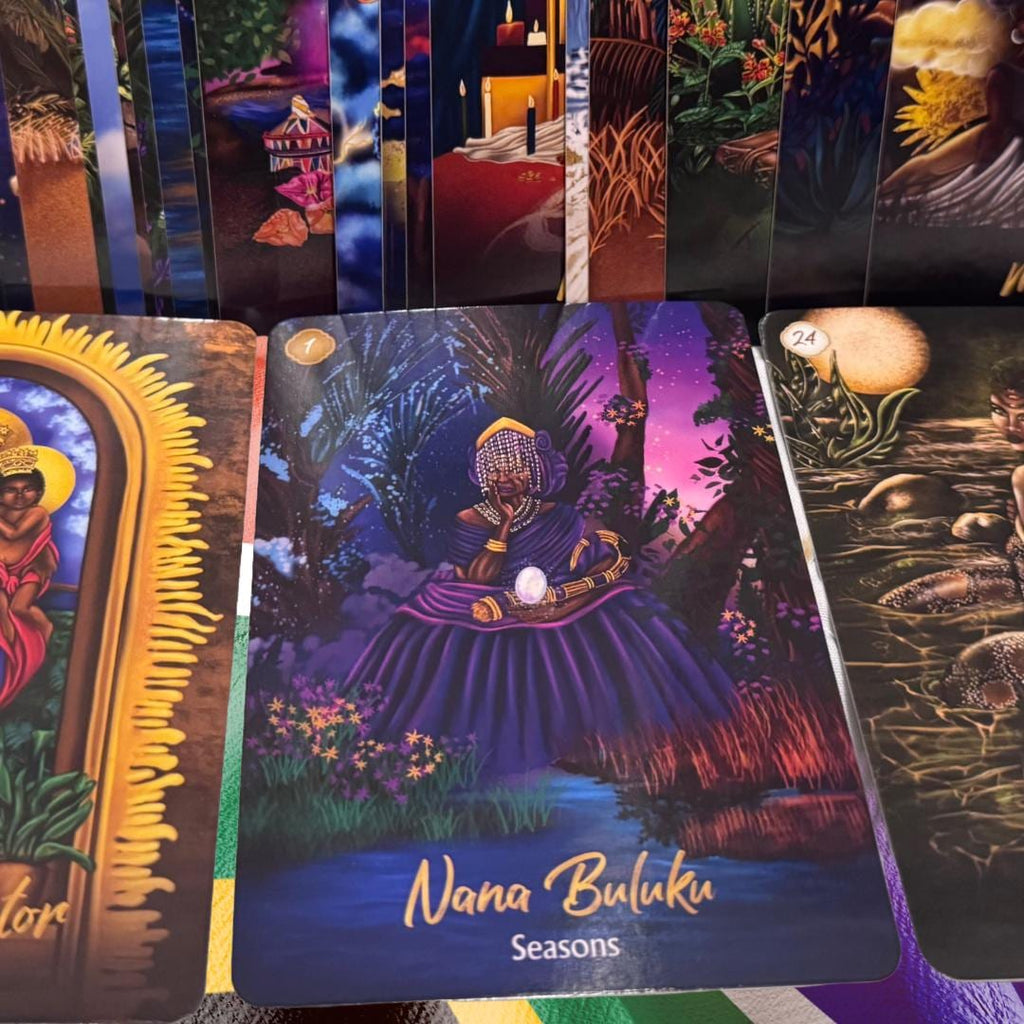 African Goddess Rising Oracle Cards | 44-Card Deck & Guidebook by Abiola Abrams | Metta-Blessed™