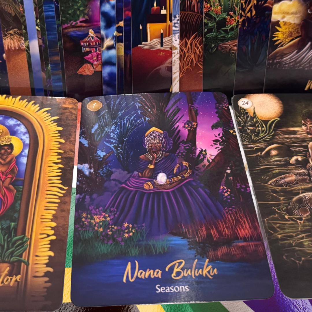 African Goddess Rising Oracle Cards | 44-Card Deck & Guidebook by Abiola Abrams | Metta-Blessed™