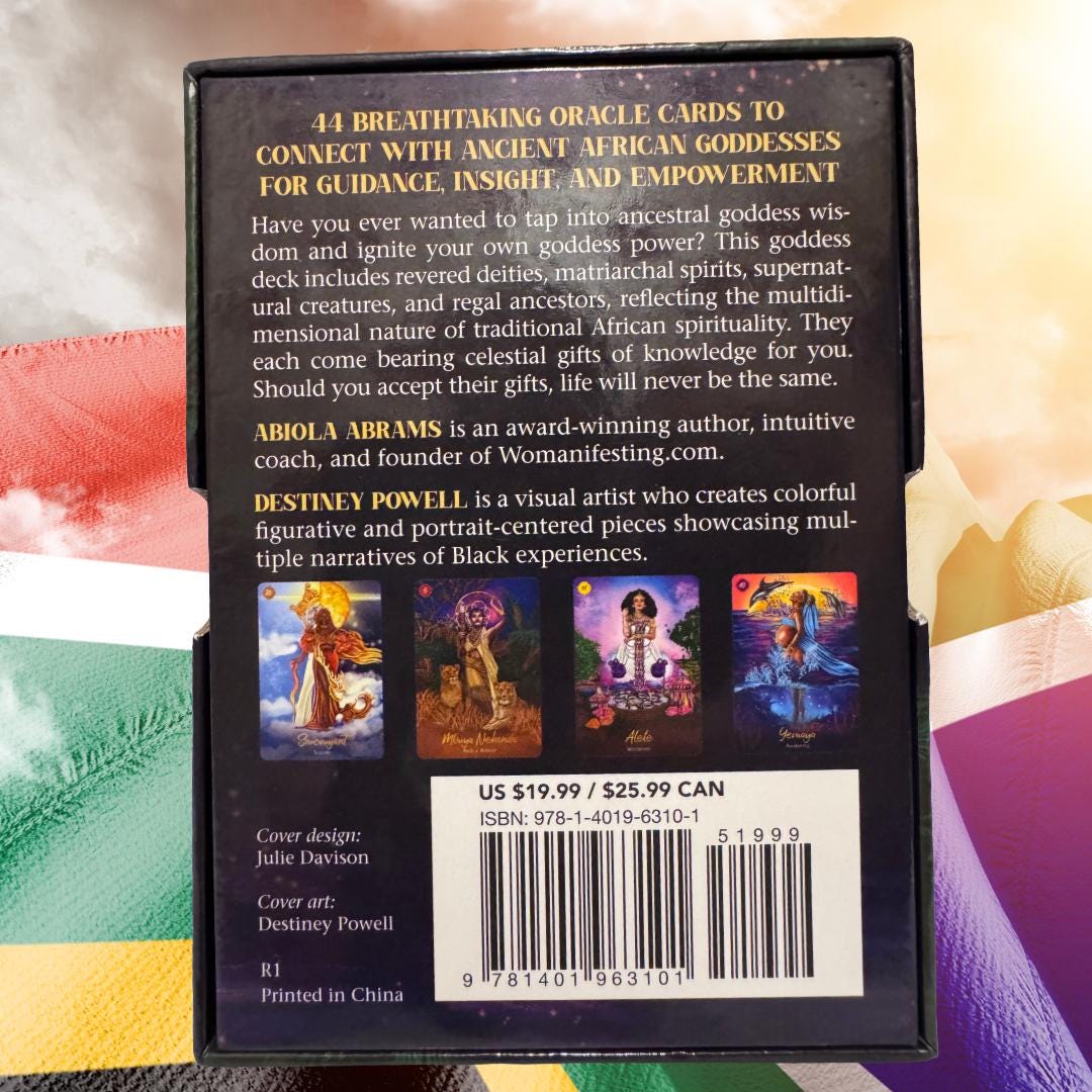African Goddess Rising Oracle Cards | 44-Card Deck & Guidebook by Abiola Abrams | Metta-Blessed™
