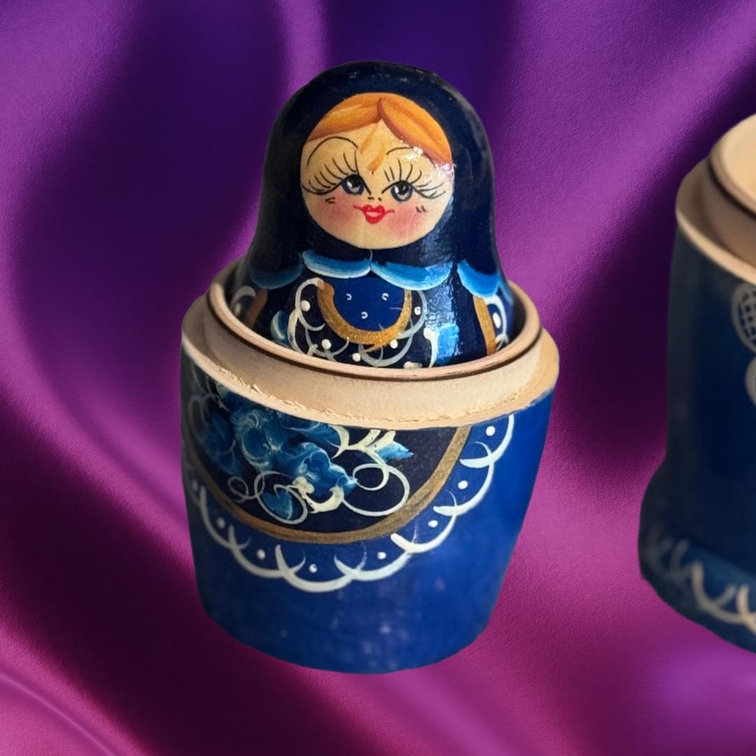 Enchanted Matryoshka Nesting Doll Set – Hand-Painted Russian Folk Art | Metta-Blessed™