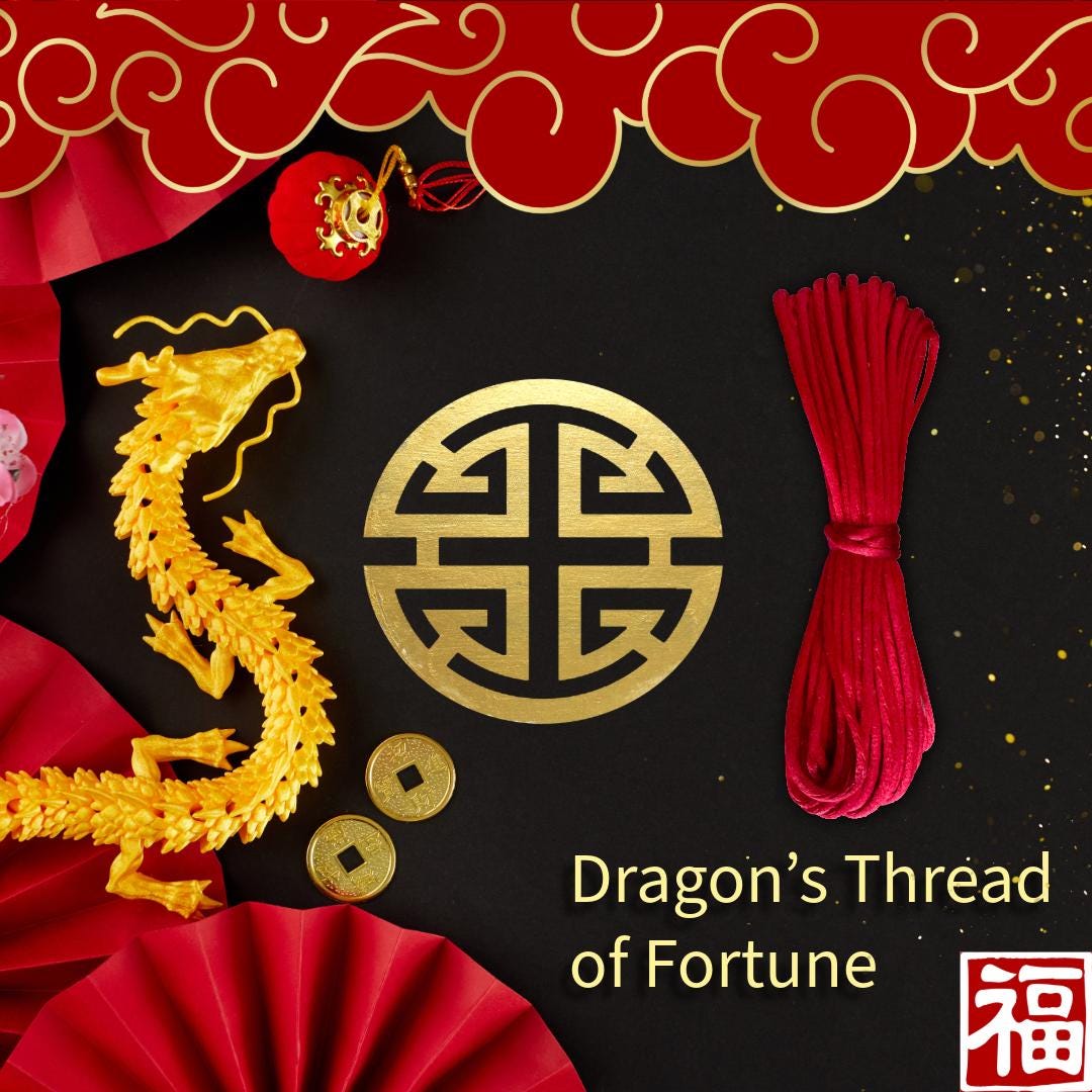 Dragon’s Thread of Fortune | Sacred Red Thread Bracelet – Powerful Protection | Metta-Blessed™