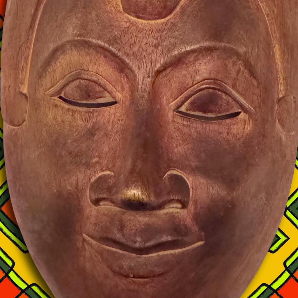 Enchanted Balinese Wooden Mask of Dewi Sri | POWERFUL PROTECTION | Metta-Blessed™