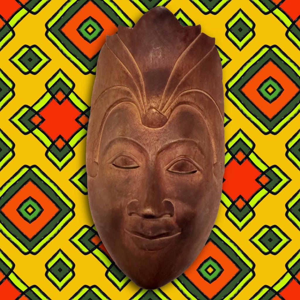 Enchanted Balinese Wooden Mask of Dewi Sri | POWERFUL PROTECTION | Metta-Blessed™