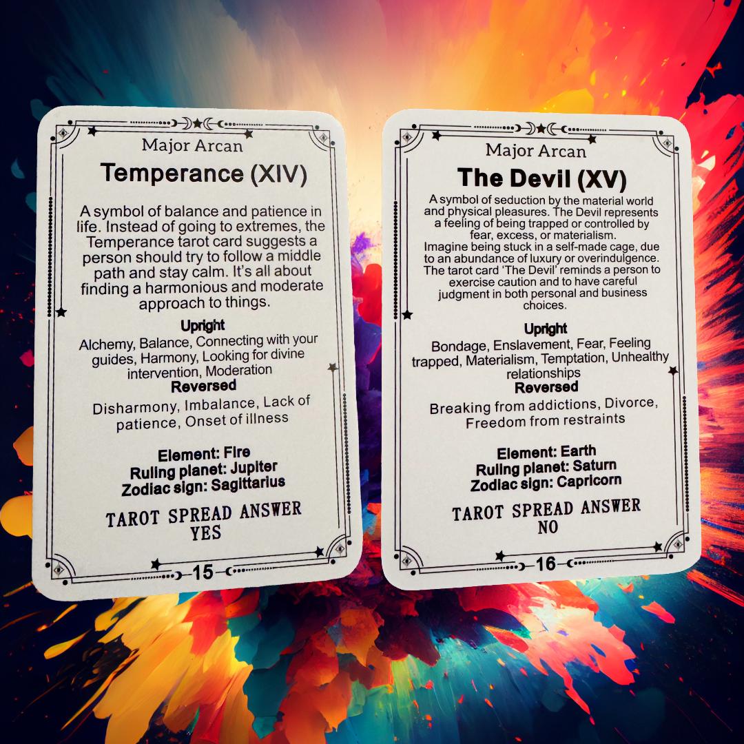 Beginner's Tarot | Double-Sided Tarot Learning Deck | Metta-Blessed™