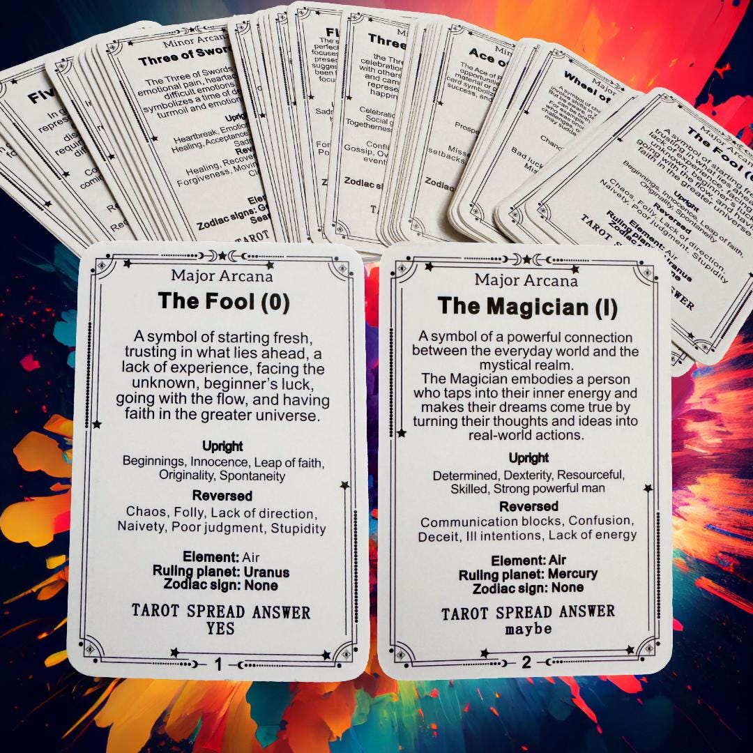 Beginner's Tarot | Double-Sided Tarot Learning Deck | Metta-Blessed™
