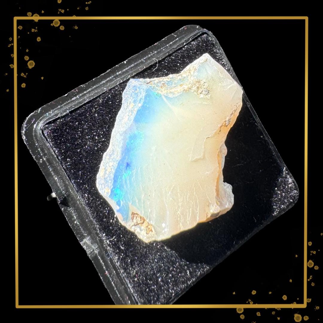Ethiopian Welo Opal — Skyfire Veil Slice | Ethical Specimen | Lightstone | Metta-Blessed™