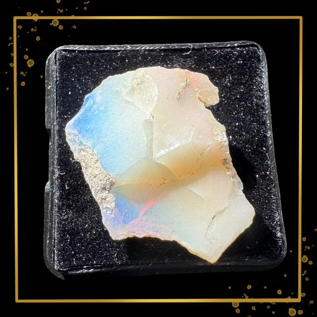 Ethiopian Welo Opal — Skyfire Veil Slice | Ethical Specimen | Lightstone | Metta-Blessed™