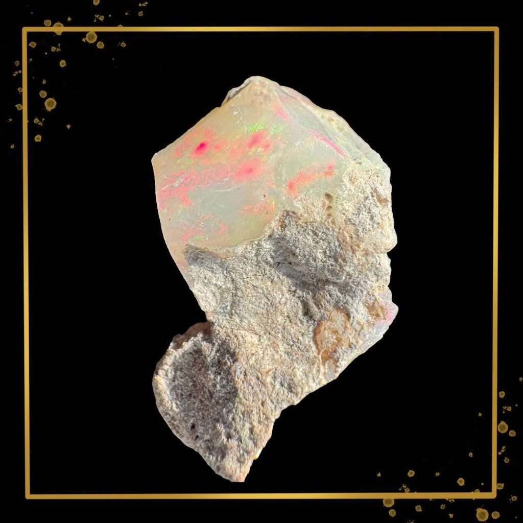 Ethiopian Welo Opal — Fire Heart of Earth in Matrix | Ethical Specimen | Lightstone | Metta-Blessed™