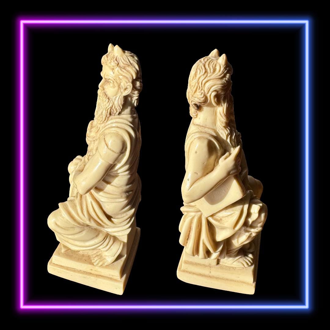 Archangel Metatron Enchanted - Michelangelo's Moses Statue: Ruggeri Italian Replica | Made in Italy | Metta-Blessed™