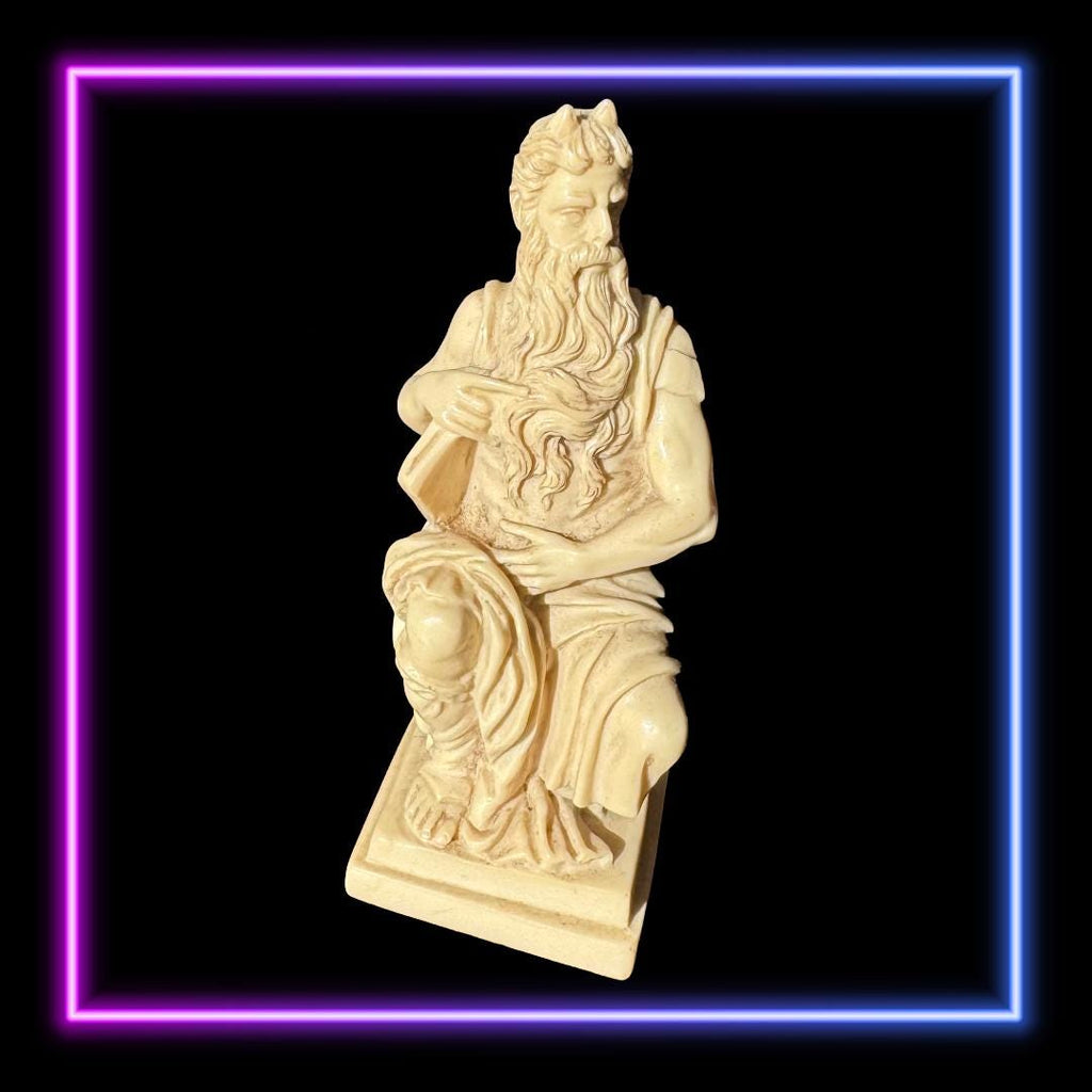 Archangel Metatron Enchanted - Michelangelo's Moses Statue: Ruggeri Italian Replica | Made in Italy | Metta-Blessed™