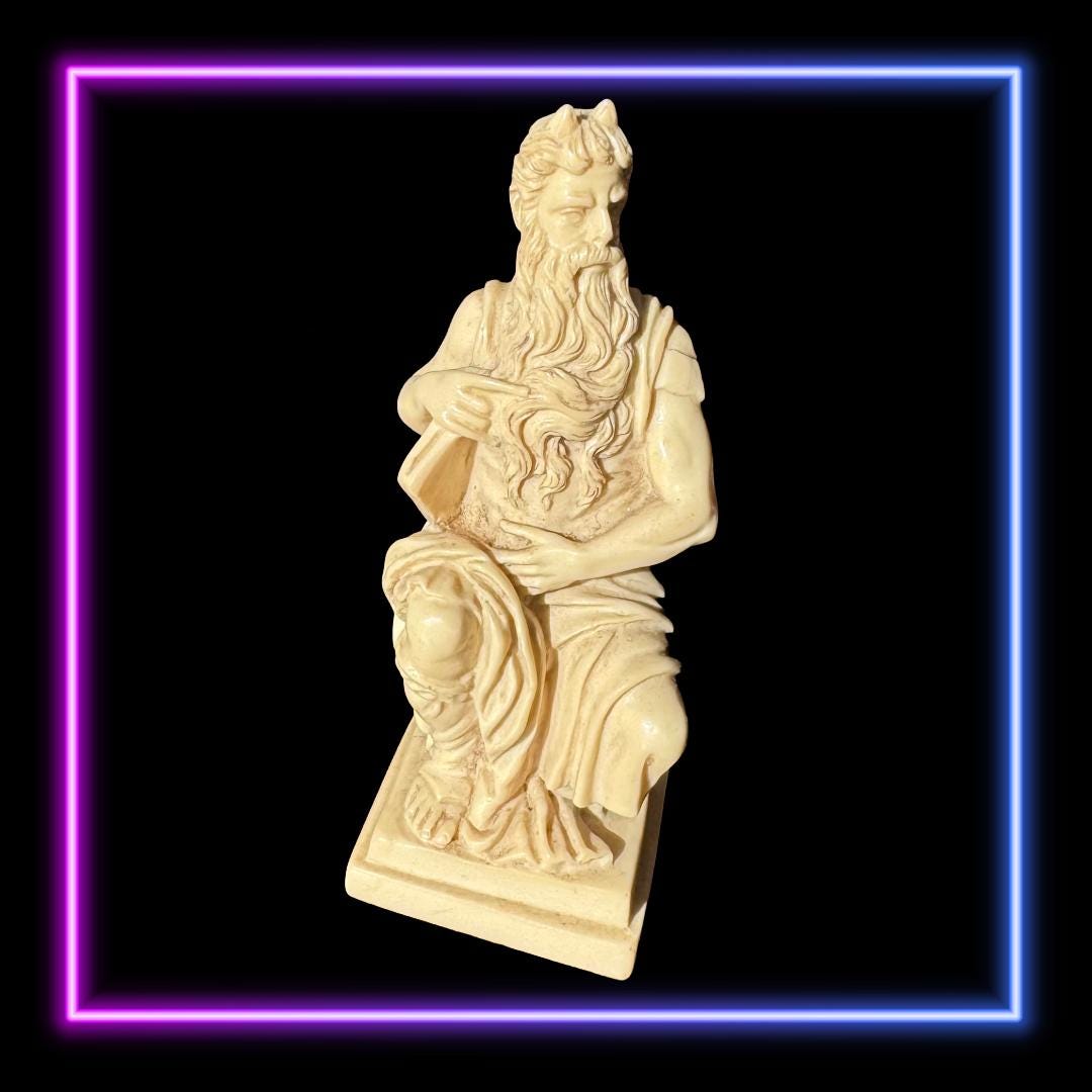 Archangel Metatron Enchanted - Michelangelo's Moses Statue: Ruggeri Italian Replica | Made in Italy | Metta-Blessed™