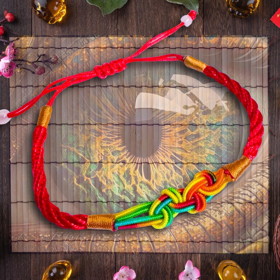 Dragons Eye Lucky Knot Bracelet - Metta-Blessed Energy Amulet