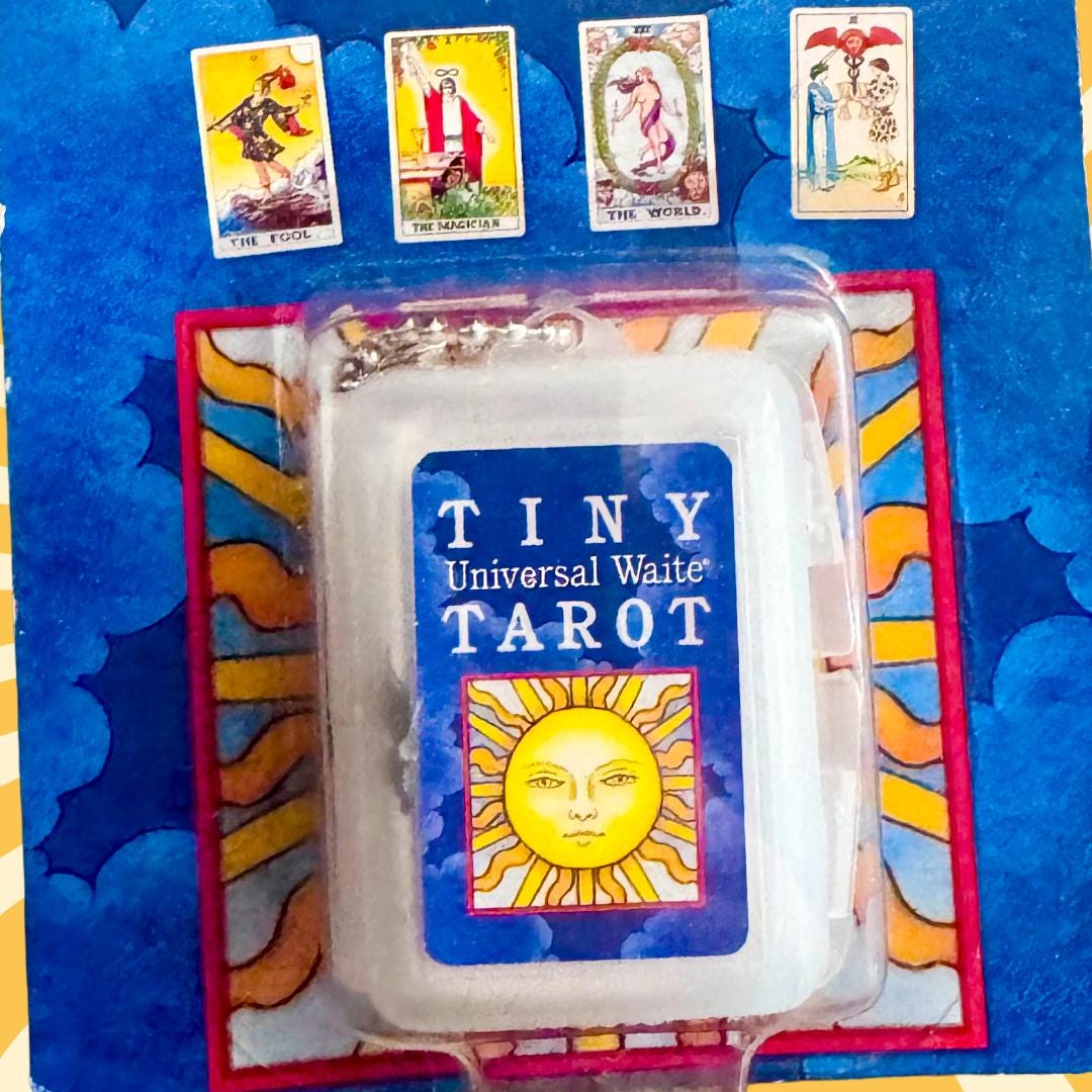 Miniature Universal Waite Tarot Deck Keychain - 78 Cards - Collectible U.S. Games Systems