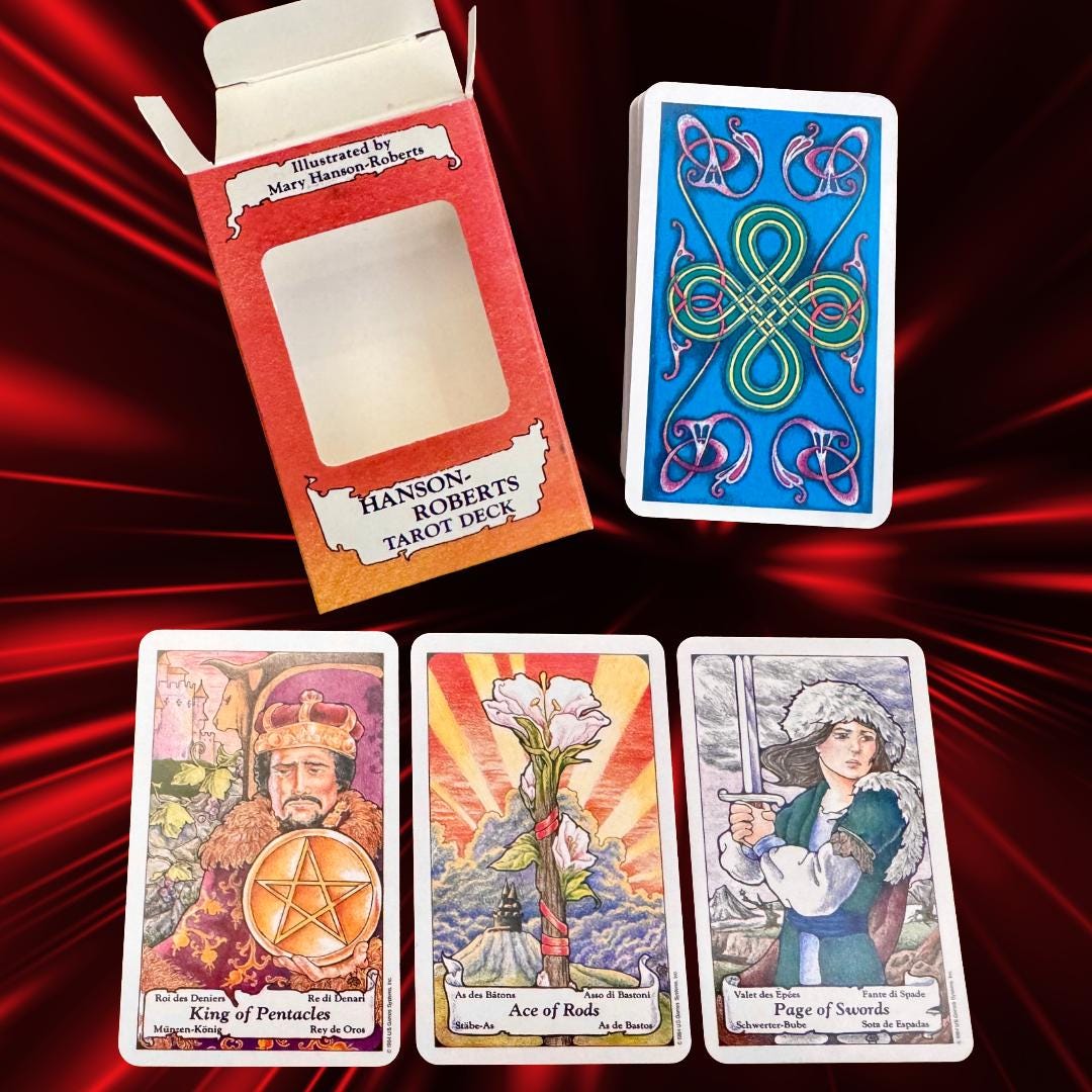 Mini Tarot to Go! (2002) Peter Pauper Press | Hanson-Roberts Tarot Deck & Guidebook Set – Collectible | Metta-Blessed™