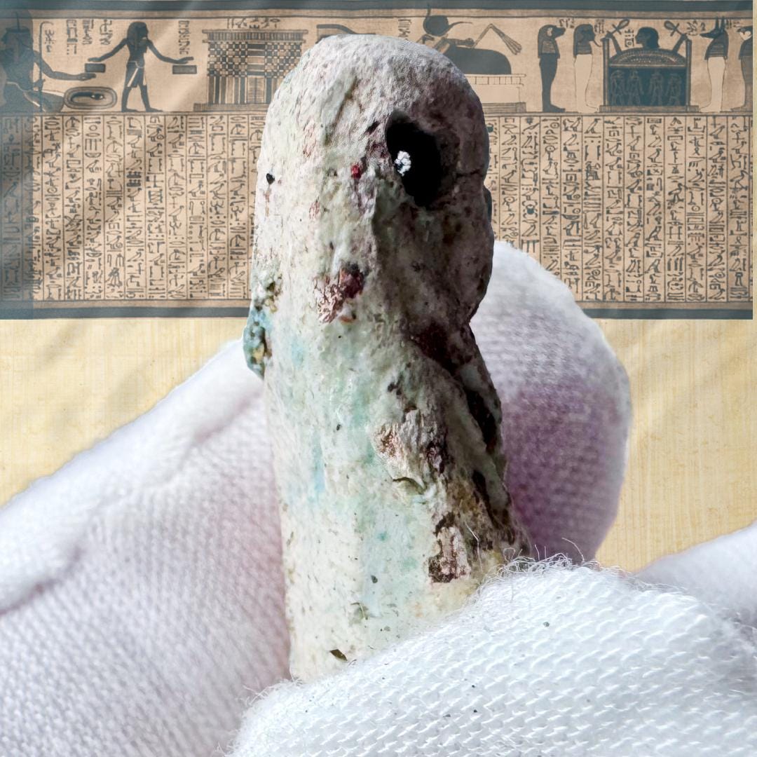 Ancient Egyptian Faience Ushabti Figures: c. 664-332 BCE | Metta-Blessed | Sacred Collection