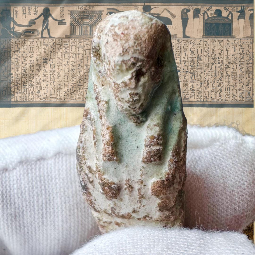 Ancient Egyptian Faience Ushabti Figures: c. 664-332 BCE | Metta-Blessed | Sacred Collection