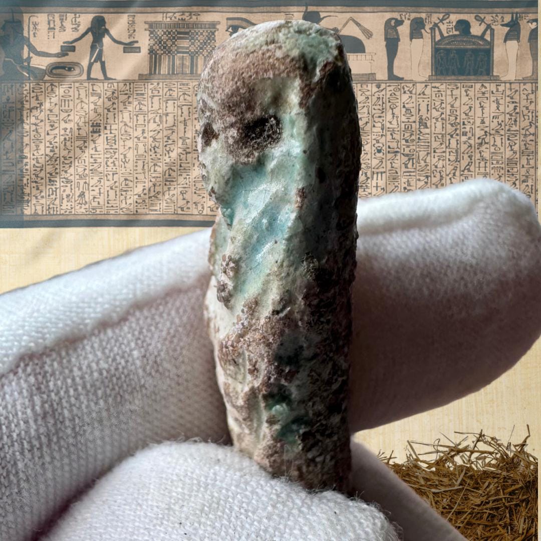 Ancient Egyptian Faience Ushabti Figures: c. 664-332 BCE | Metta-Blessed | Sacred Collection