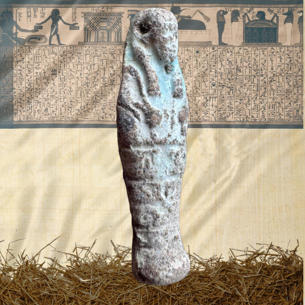 Ancient Egyptian Faience Ushabti Figures: c. 664-332 BCE | Metta-Blessed | Sacred Collection