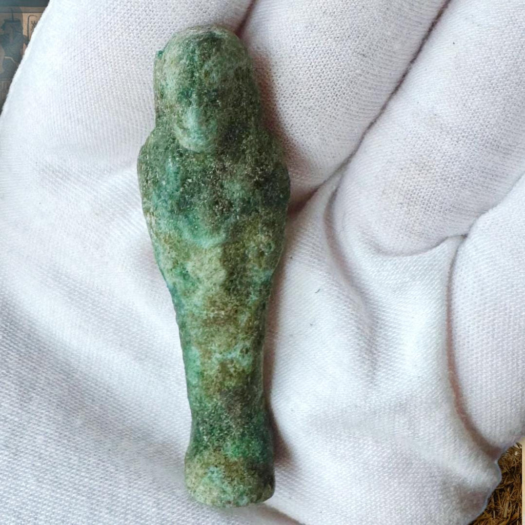 Ancient Egyptian Faience Ushabti Figures: c. 664-332 BCE | Metta-Blessed | Sacred Collection