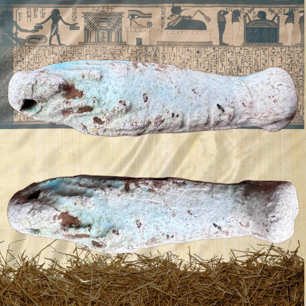 Ancient Egyptian Faience Ushabti Figures: c. 664-332 BCE | Metta-Blessed | Sacred Collection