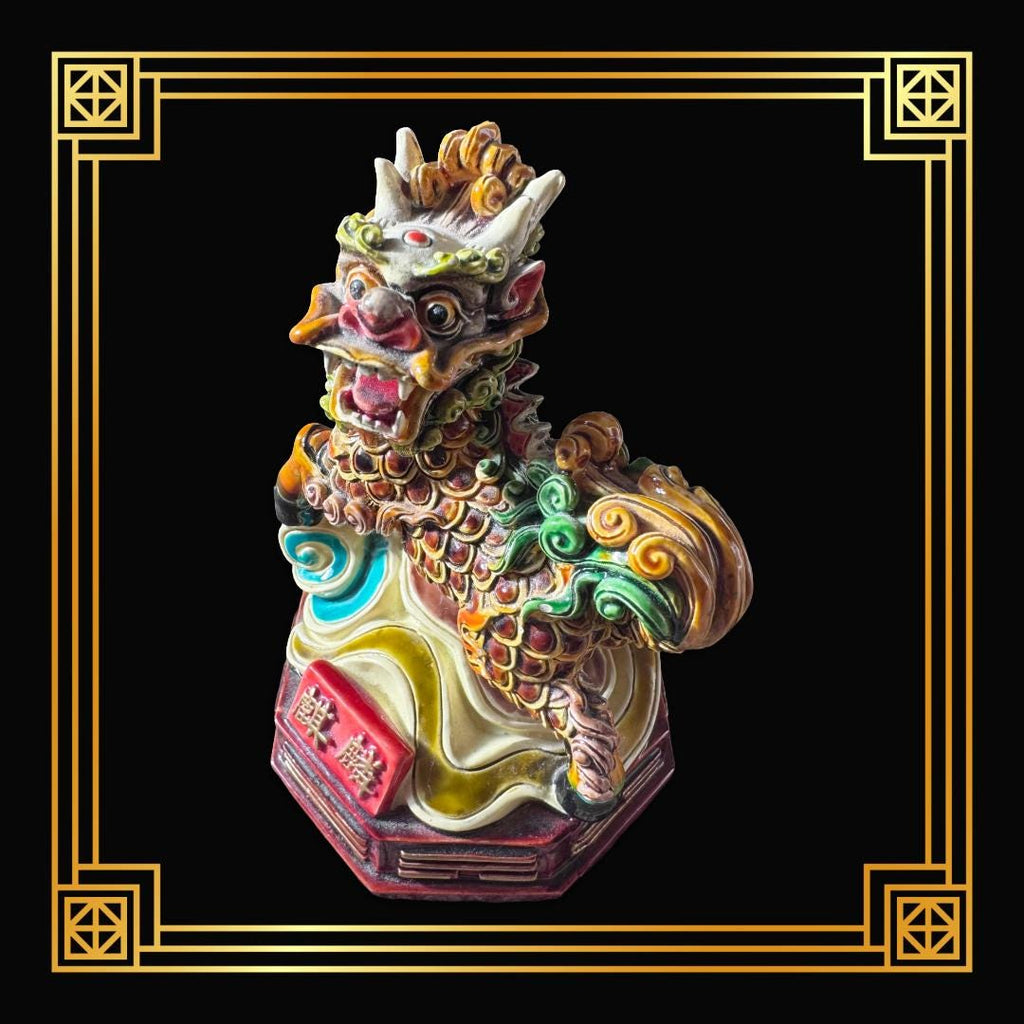 Chinese Rare Qilin Statue | Feng Shui Guardian | Prosperity & Protection Totem | Metta-Blessed™