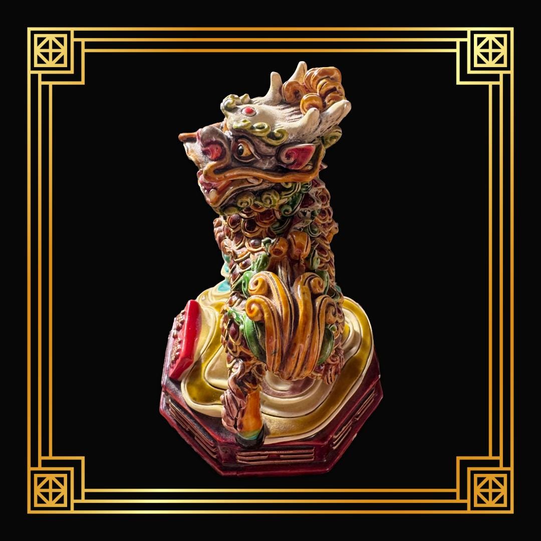 Chinese Rare Qilin Statue | Feng Shui Guardian | Prosperity & Protection Totem | Metta-Blessed™