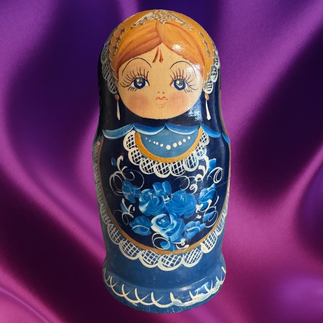 Enchanted Matryoshka Nesting Doll Set – Hand-Painted Russian Folk Art | Metta-Blessed™