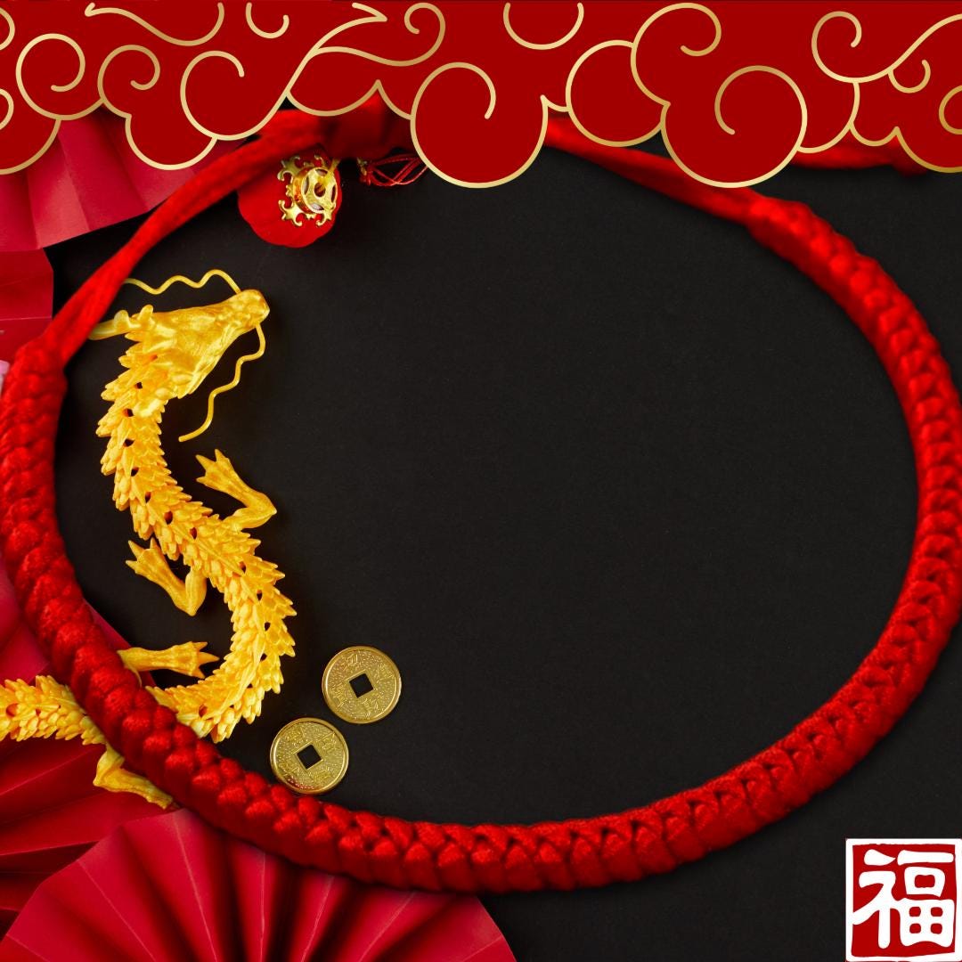 Dragon’s Thread of Fortune | Sacred Red Thread Bracelet – Powerful Protection | Metta-Blessed™