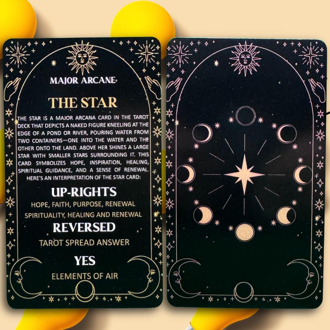 Beginner's Tarot | 78-card Tarot Learning Deck | Image and Meaning per card | Metta-Blessed™
