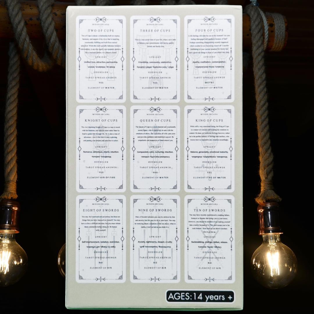 Beginner's Tarot | 78-card Tarot Learning Deck | Meaning on each card | Metta-Blessed™