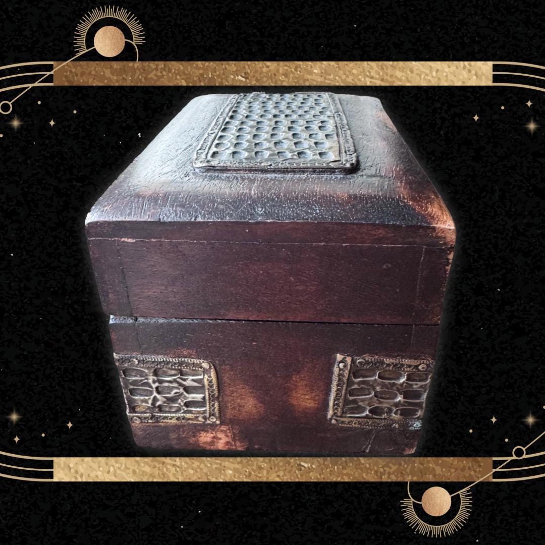 Charging & Protection Box - Vintage Reclaimed Wood | Strong Energy Link - Spirit Vessel | Metta-Blessed™