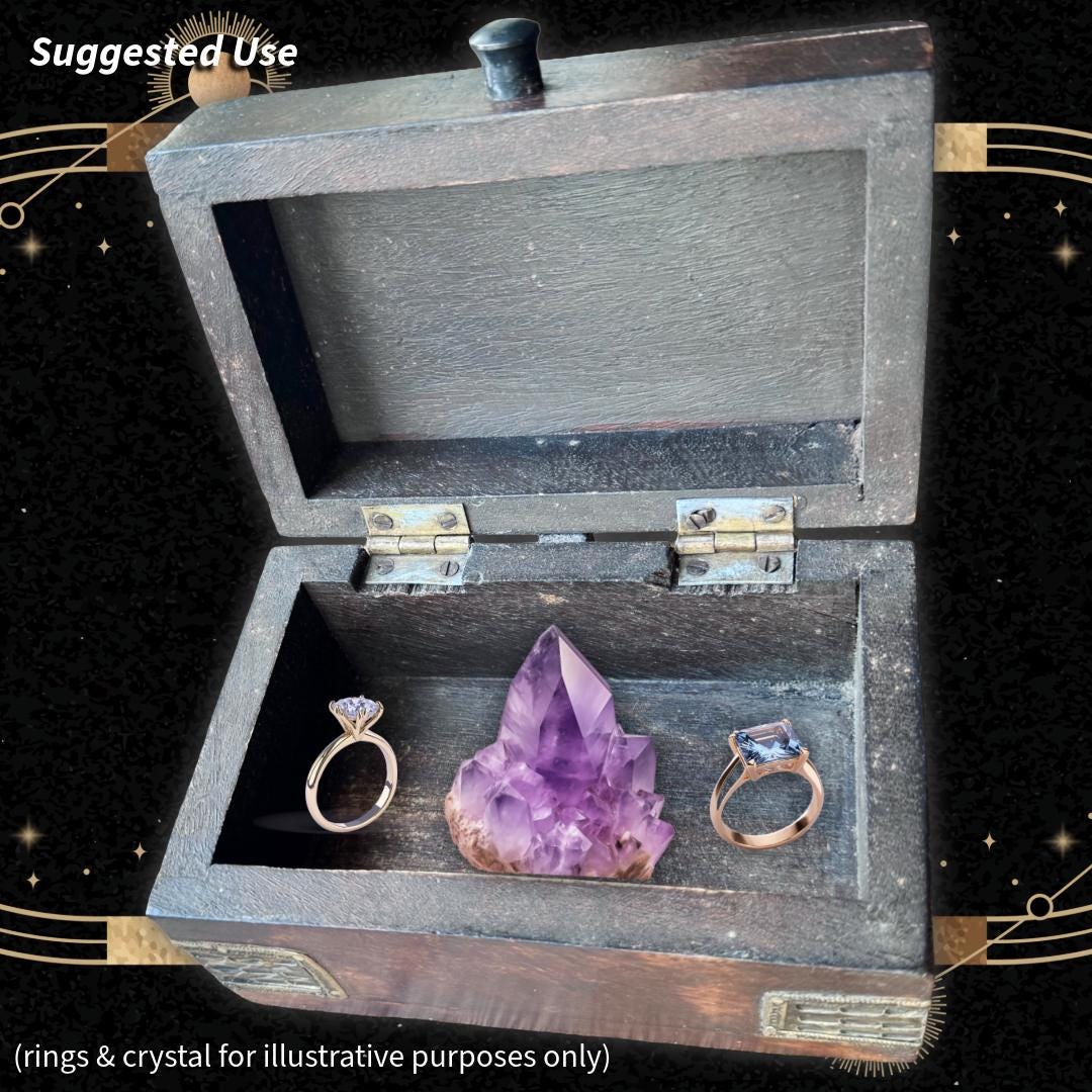 Charging & Protection Box - Vintage Reclaimed Wood | Strong Energy Link - Spirit Vessel | Metta-Blessed™