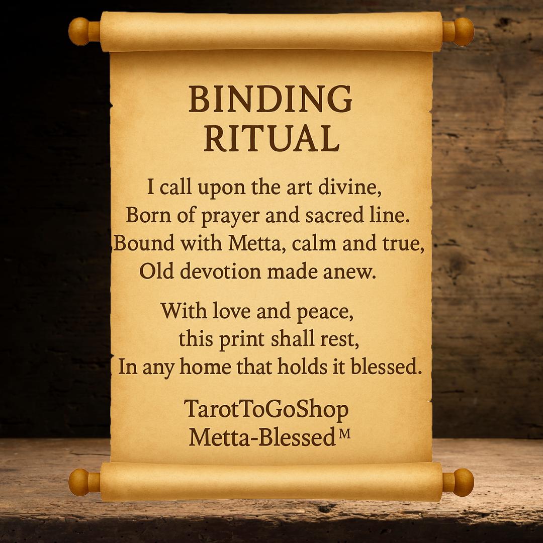 Gajalakshmi | Vintage Hindu Devotional Print | Metta-Blessed™