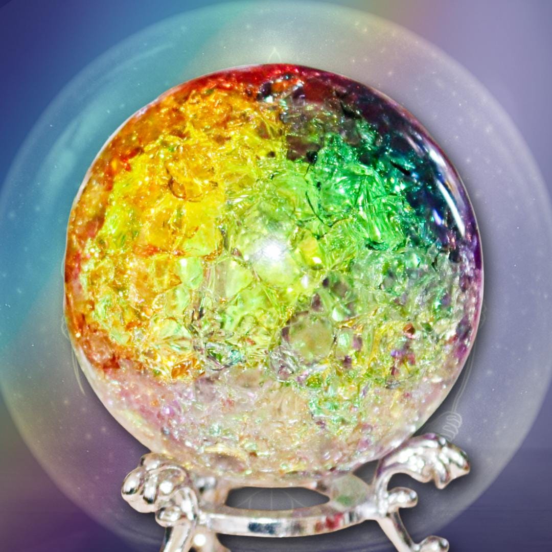 Enchanted Goddess Durga | Benevolence Ball | Protection Sphere 60mm with Stand | Metta-Blessed™
