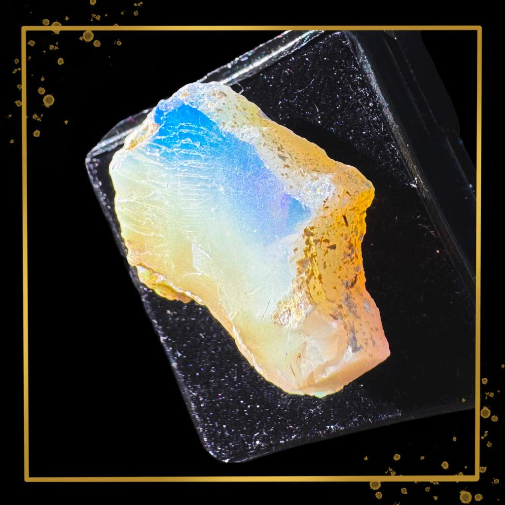 Ethiopian Welo Opal — Skyfire Veil Slice | Ethical Specimen | Lightstone | Metta-Blessed™