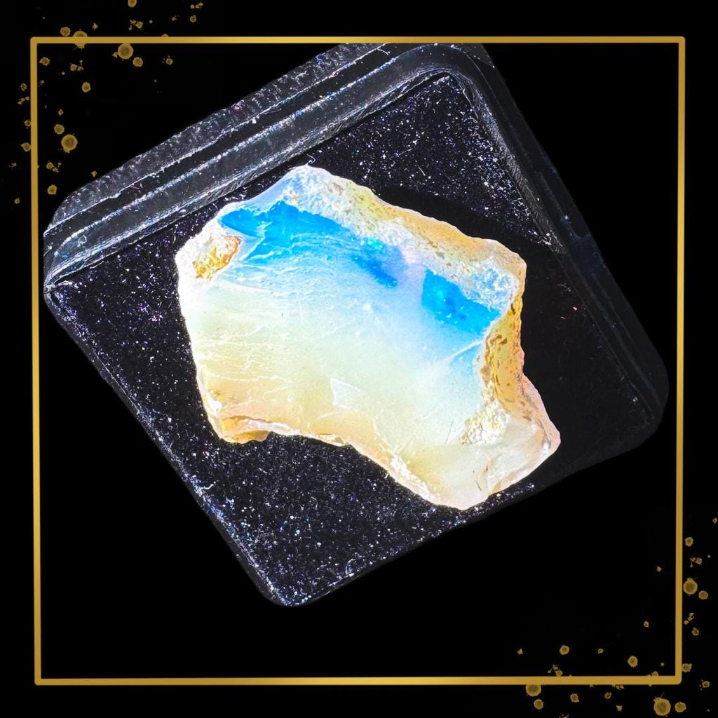 Ethiopian Welo Opal — Skyfire Veil Slice | Ethical Specimen | Lightstone | Metta-Blessed™